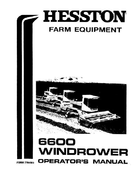 AGCO 6600 SP Windrower (1974-77) Operator Manual 7784580 English 1 AGCO 6600 SP Windrower (1974-77) Operator Manual 7784580 English