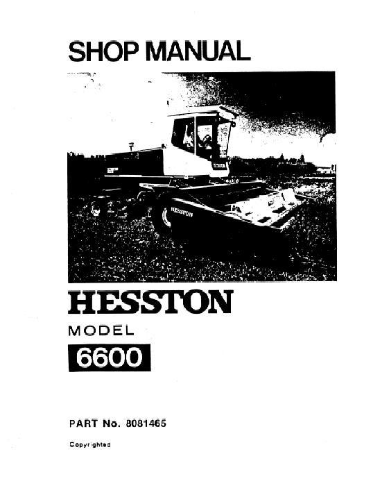 AGCO 6600 SP Windrower (1974-77) Service Manual 8081465 English