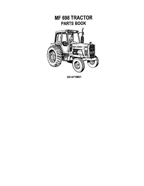 AGCO 698 Tractor Parts Book 651471M91 Multiple 1 AGCO 698 Tractor Parts Book 651471M91 Multiple