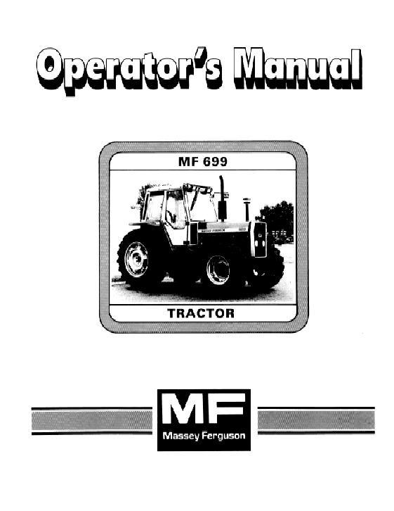 AGCO 699 Tractor Operator Manual 1449074M1 English 1 AGCO 699 Tractor Operator Manual 1449074M1 English