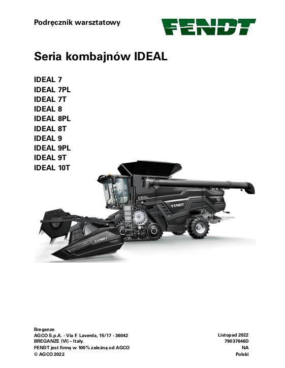 AGCO 7 8 9 10 IDEAL Combine (model year 2021 2022) (packet) Service Manual 79037646D Polish