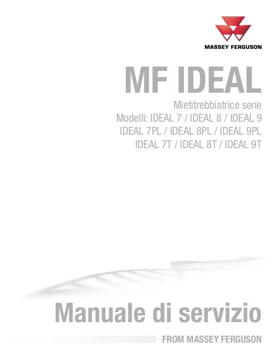 AGCO 7 8 9 IDEAL Combine (2018, 2019, 2020) (packet) Service Manual 79037326G Italian