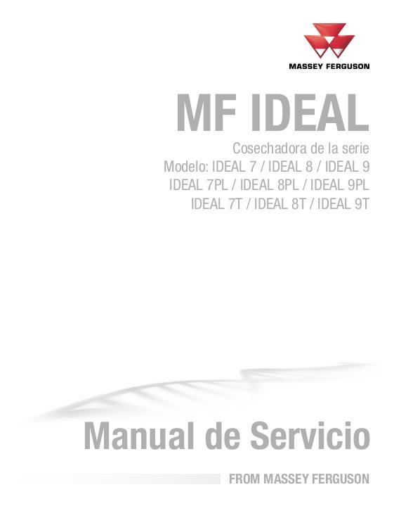 AGCO 7 8 9 IDEAL Combine (2018, 2019, 2020) (packet) Service Manual 79037427G Spanish