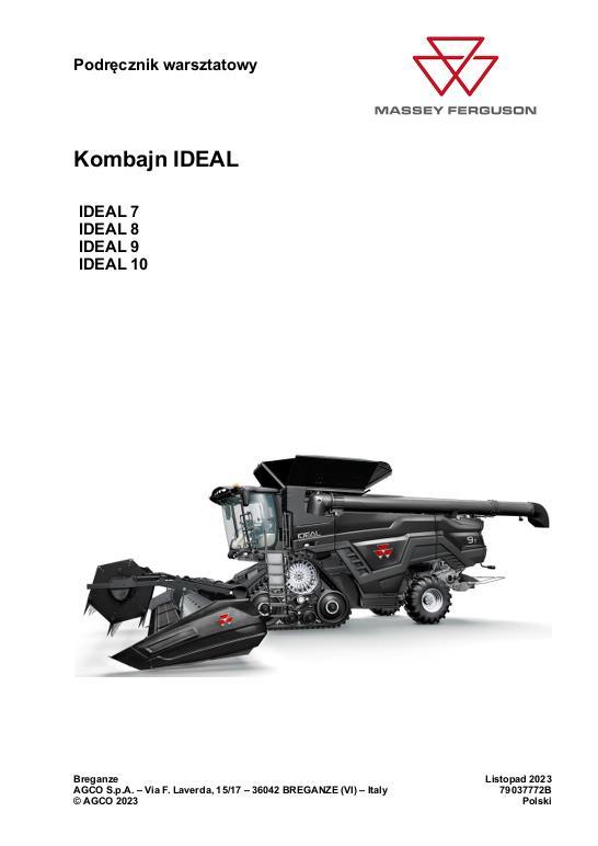AGCO 7 8 9 IDEAL Combine (Model Year 2023 2024) (packet) Service Manual 79037772B Polish