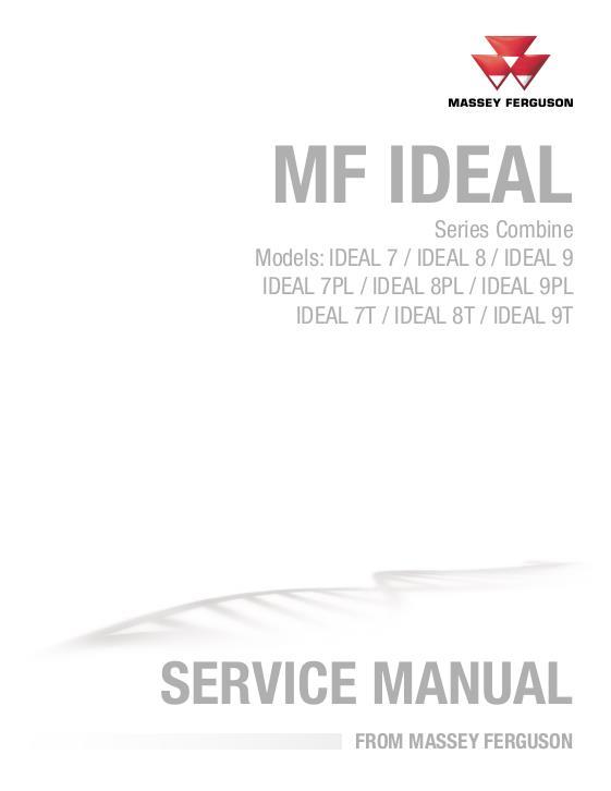 AGCO 7 8 9 IDEAL Combine (model year 2021 2022) (packet) Service Manual 79037620D English
