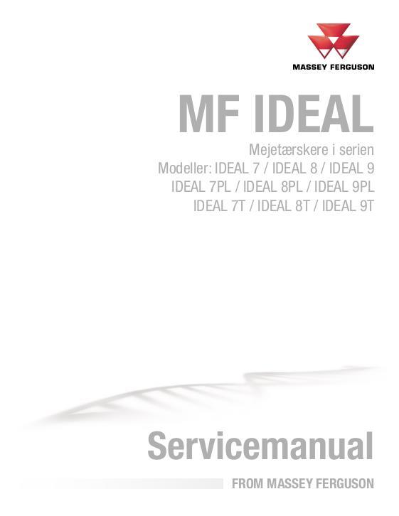 AGCO 7 8 9 IDEAL Combine (model year 2021 2022) (packet) Service Manual 79037624D Danish