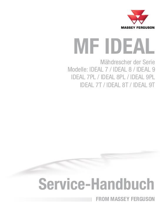AGCO 7 8 9 IDEAL Combine (model year 2021 2022) (packet) Service Manual 79037628D German
