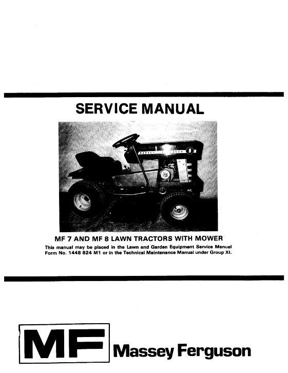 AGCO 7 8 Lawn Tractor (hydraspeed and standard) Service Manual 1448835M1 English