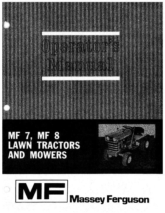 AGCO 7 8 Lawn Tractor (std trans) Operator Manual 1448206M1 English 1 AGCO 7 8 Lawn Tractor (std trans) Operator Manual 1448206M1 English