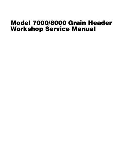 AGCO 7000 Rigid 8000 Flex Grain Header Service Manual 79023023 English