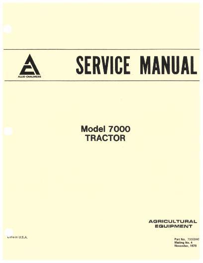 AGCO 7000 Tractor Service Manual 79003464 English