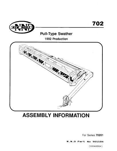 AGCO 702 Swather (New Noble, pull type, 1992) Operator Manual 49064 English 1 AGCO 702 Swather (New Noble, pull type, 1992) Operator Manual 49064 English