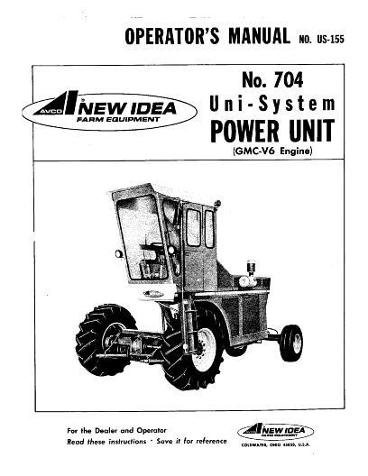 AGCO 704 Power Unit (US-124, GMC V-6 engine) Operator Manual 985726 English 1 AGCO 704 Power Unit (US-124, GMC V-6 engine) Operator Manual 985726 English