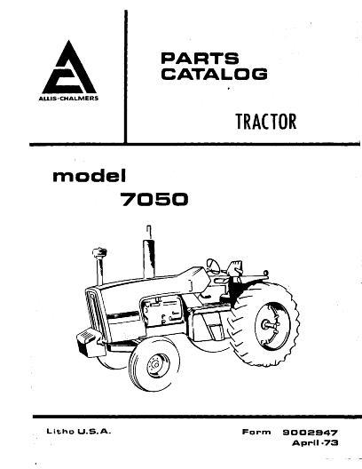 AGCO 7050 Tractor Parts Book 79002947 English 1 AGCO 7050 Tractor Parts Book 79002947 English
