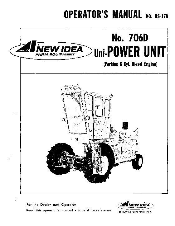 AGCO 706D Power Unit (US-206-217, Perkins 6 cyl dsl engine) Operator Manual 985894 English 1 AGCO 706D Power Unit (US-206-217, Perkins 6 cyl dsl engine) Operator Manual 985894 English