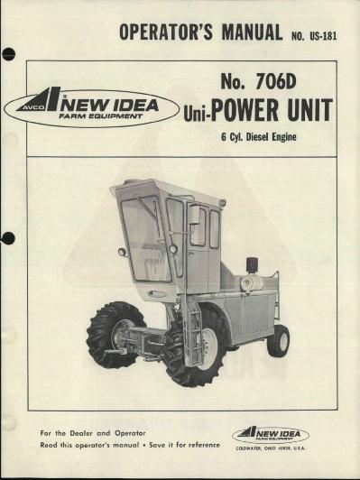 AGCO 706D Power Unit (US-220, Perkins 6 cyl dsl engine) Operator Manual 985987 English 1 AGCO 706D Power Unit (US-220, Perkins 6 cyl dsl engine) Operator Manual 985987 English