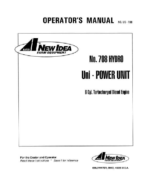 AGCO 708 Power Unit (US-270-) Operator Manual 986107 English 1 AGCO 708 Power Unit (US-270-) Operator Manual 986107 English