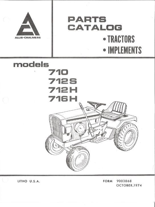 AGCO 710 712S 712H 716H Lawn Tractor (& attachments) Parts Book 79003868 English 1 AGCO 710 712S 712H 716H Lawn Tractor (& attachments) Parts Book 79003868 English