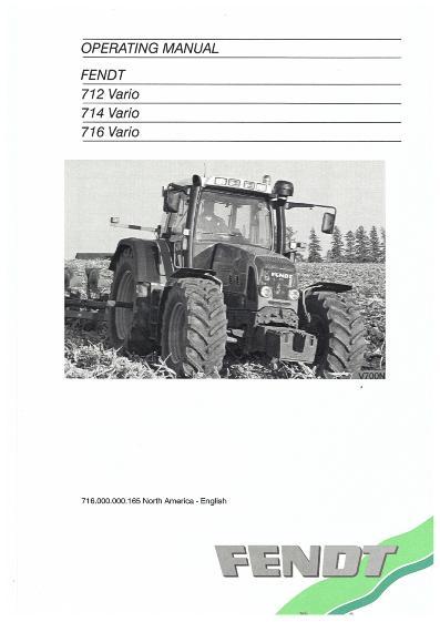 AGCO 712 714 716 Vario Tractor (eff sn xxx 22 8001) Operator Manual 72432898 English 1 AGCO 712 714 716 Vario Tractor (eff sn xxx 22 8001) Operator Manual 72432898 English