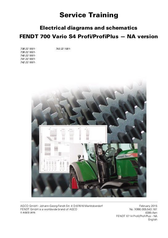 AGCO 714 716 718 720 722 724 (S4, tier 4, No Am schematics) Service Manual 72616612 English