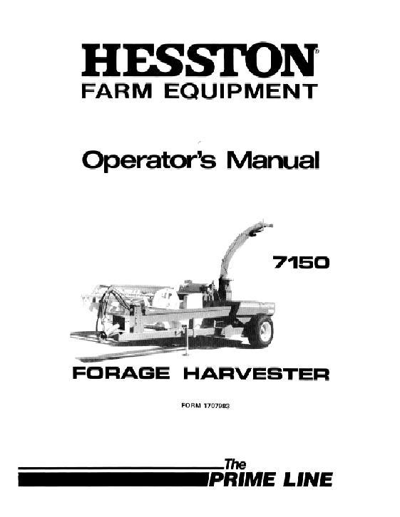 AGCO 7150 Forage Harvester Operator Manual 1707983 English 1 AGCO 7150 Forage Harvester Operator Manual 1707983 English