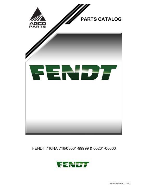 AGCO 716 Tractor (North America) Parts Book F716106E English