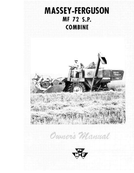AGCO 72 Pull Type Combine Operator Manual 690493M1 English 1 AGCO 72 Pull Type Combine Operator Manual 690493M1 English