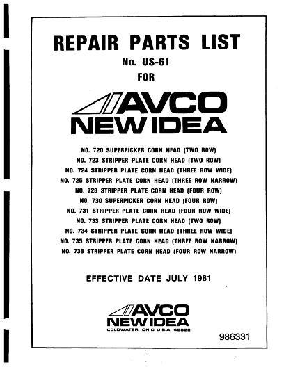 AGCO 720 723 724 725 728 730 731 733 734 735 738 Parts Book 986331 English 1 AGCO 720 723 724 725 728 730 731 733 734 735 738 Parts Book 986331 English