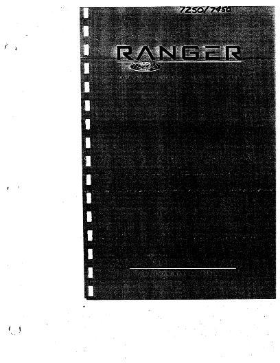 AGCO 7250 7450 Ranger Sprayer (1998) Operator Manual WRP0390 English 1 AGCO 7250 7450 Ranger Sprayer (1998) Operator Manual WRP0390 English