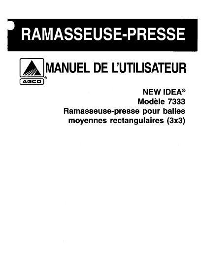 AGCO 7333 w BC Electronics Operator Manual 700723090C French