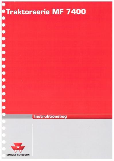 AGCO 7400 Series Tractor Operator Manual 3378482M4 Danish