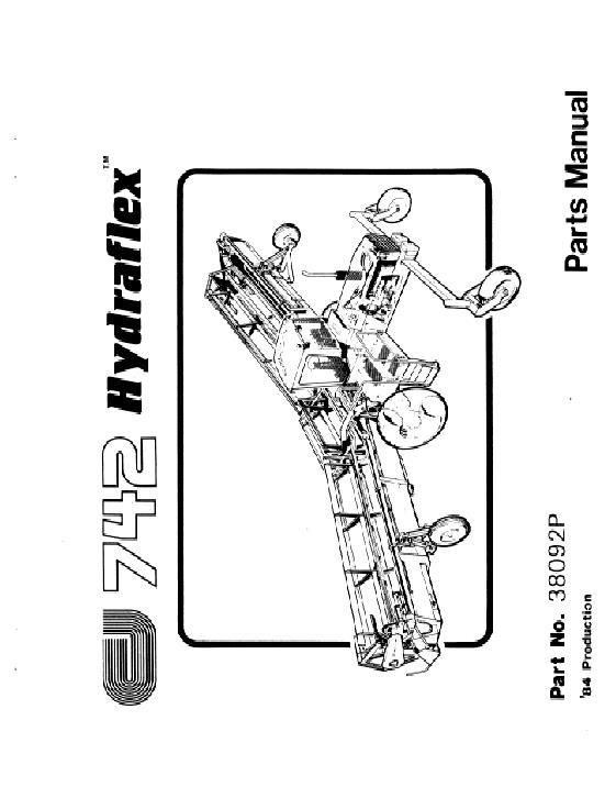 AGCO 742 Hydraflex SP Swather 84 Parts Book 38092P English 1 AGCO 742 Hydraflex SP Swather 84 Parts Book 38092P English