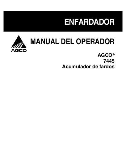 AGCO 7445 Bale Accumulator Operator Manual 700729760A Spanish 1 AGCO 7445 Bale Accumulator Operator Manual 700729760A Spanish