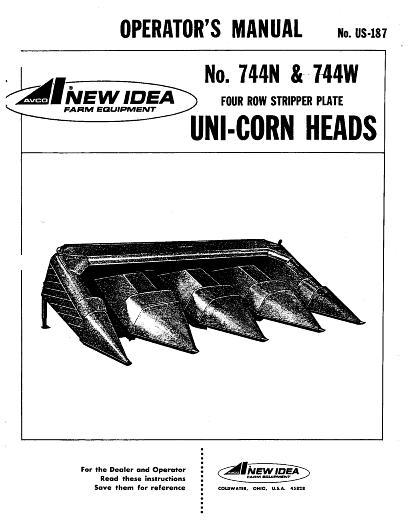 AGCO 744N 744W Corn Head Operator Manual 985951 English 1 AGCO 744N 744W Corn Head Operator Manual 985951 English