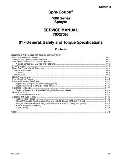 AGCO 7450 7650 7655 Sprayer (chassis) (packet) Service Manual 79027326A English