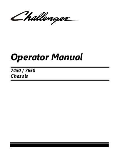 AGCO 7450 7650 Sprayer (chassis, eff sn Sxx1001-Txx9999) Operator Manual 506409D1C English 1 AGCO 7450 7650 Sprayer (chassis, eff sn Sxx1001-Txx9999) Operator Manual 506409D1C English