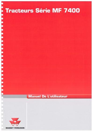 AGCO 7465 7475 7480 Tractor (tier 3, Dyna VT) Operator Manual 4315624M1 French