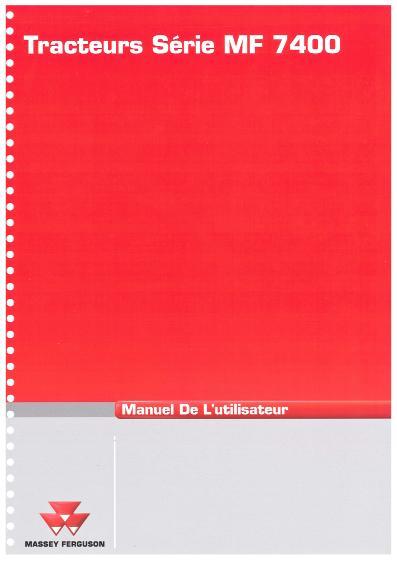 AGCO 7485 7490 7495 Tractor (Dyna-Step, tier 3) Operator Manual 4315327M1 French