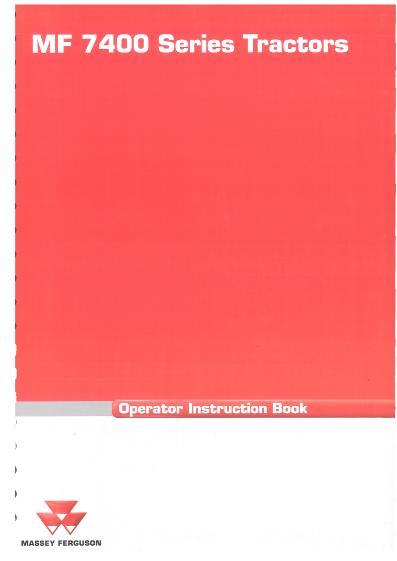 AGCO 7485 7490 7495 Tractor (Dyna-VT, tier 2) Operator Manual 4315072M1 English