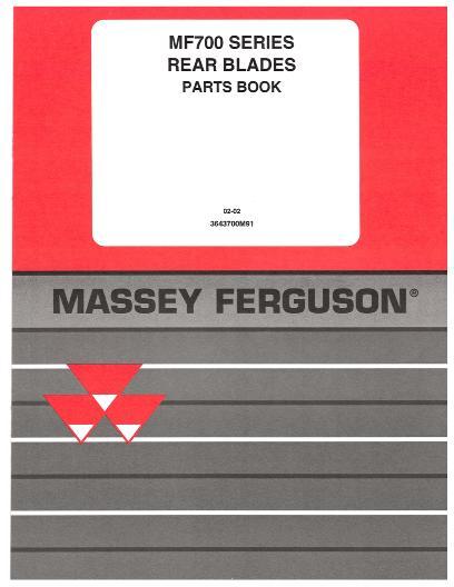AGCO 750 760 770 Rear Blade Parts Book 3643700M91 English 1 AGCO 750 760 770 Rear Blade Parts Book 3643700M91 English