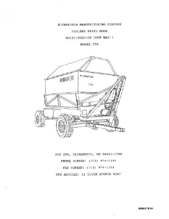 AGCO 770 Richardton Dump Wagon Parts Book SN997824 English 1 AGCO 770 Richardton Dump Wagon Parts Book SN997824 English