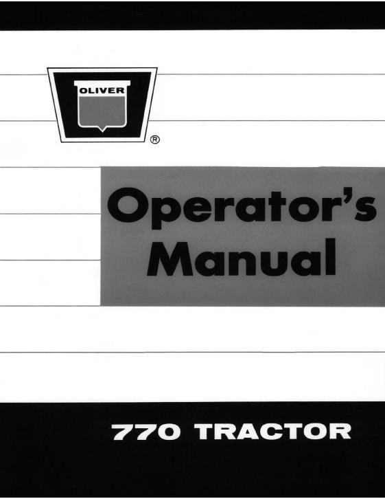 AGCO 770 Tractor Operator Manual 432019 English 1 AGCO 770 Tractor Operator Manual 432019 English
