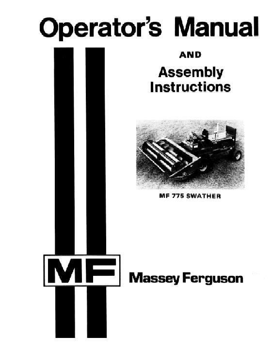 AGCO 775 Self Propelled Swather Operator Manual 1448463M3 English 1 AGCO 775 Self Propelled Swather Operator Manual 1448463M3 English