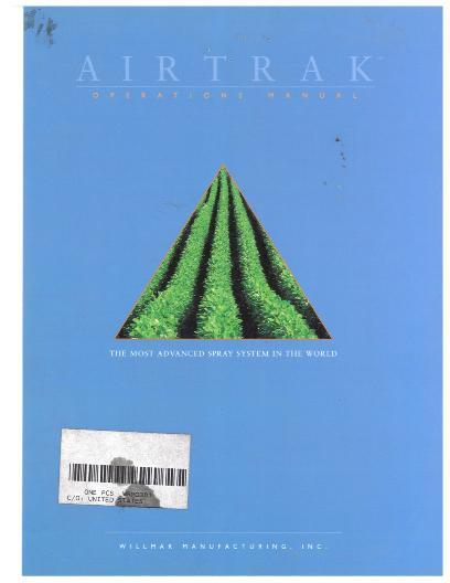 AGCO 785 Air Trak Sprayer (1995) Operator Manual WRP0381 English 1 AGCO 785 Air Trak Sprayer (1995) Operator Manual WRP0381 English