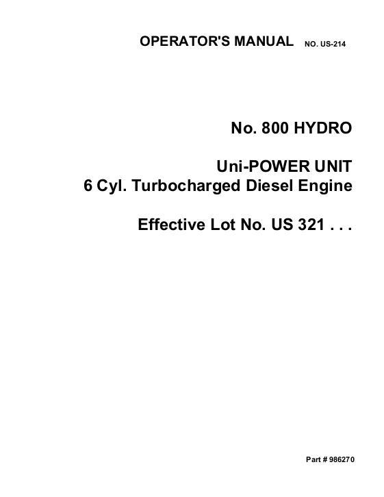 AGCO 800 Power Unit Operator Manual 986270 English 1 AGCO 800 Power Unit Operator Manual 986270 English
