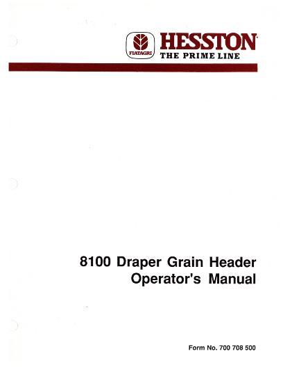 AGCO 8100 Draper Header (sn prior 310) Operator Manual 700708500 English 1 AGCO 8100 Draper Header (sn prior 310) Operator Manual 700708500 English