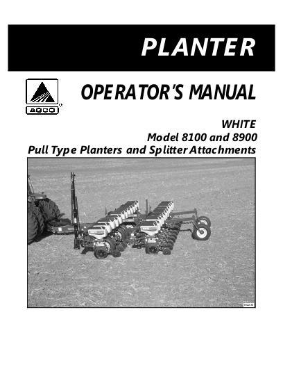 AGCO 8102 8104 8106 8108 8116 8118 8122 8128 8138 Planter Operator Manual 437286E English 1 AGCO 8102 8104 8106 8108 8116 8118 8122 8128 8138 Planter Operator Manual 437286E English
