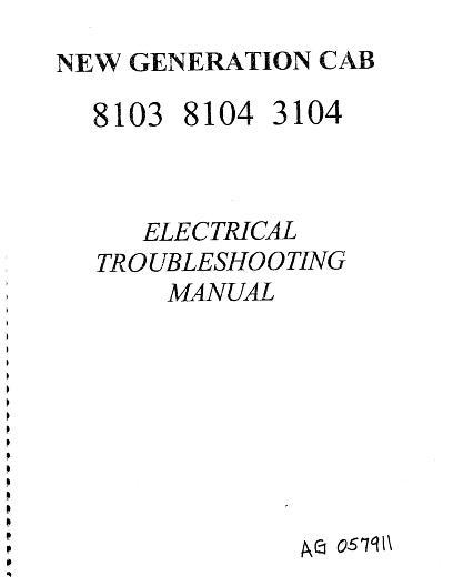 AGCO 8103 8104 3104 TerraGator New Generation Cab (electrical) Service Manual AG057911 English