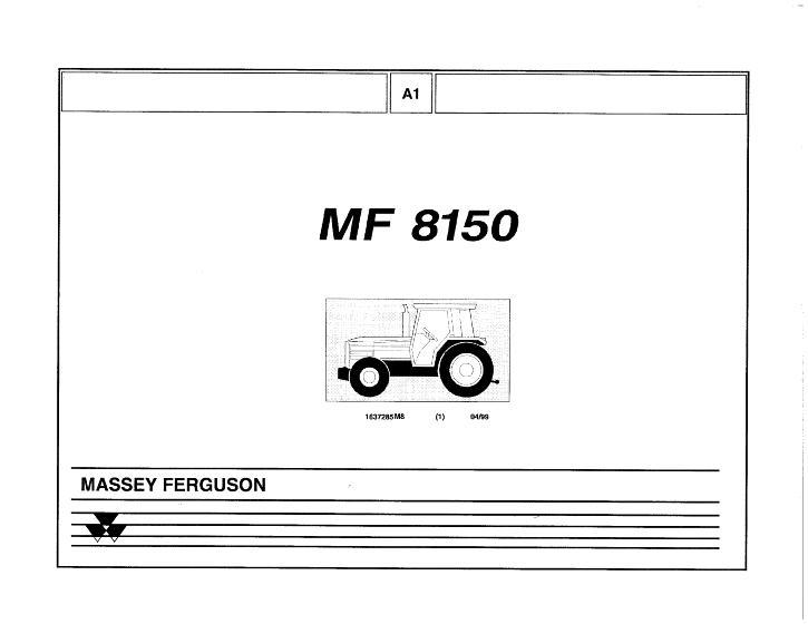 AGCO 8150 Tractor Parts Book 1637285M8 Multiple 1 AGCO 8150 Tractor Parts Book 1637285M8 Multiple