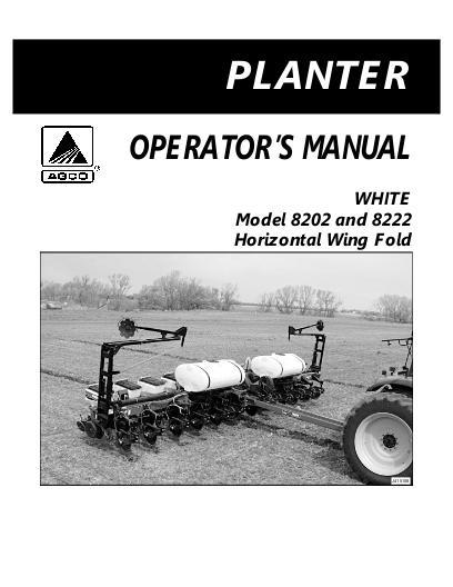 AGCO 8202 8222 Planter (eff sn HN up to sn HS) Operator Manual 437297C English 1 AGCO 8202 8222 Planter (eff sn HN up to sn HS) Operator Manual 437297C English